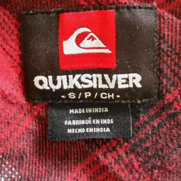 Quiksilver S Blue Plaid Flannel Button-Down Shirt - Picture 8 of 9